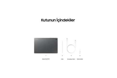 Samsung Galaxy Tab S10 Fe 8GB 128GB Gri (Samsung Türkiye Garantili)