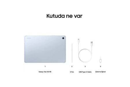 Samsung Galaxy Tab S10 Fe 8GB 128GB Gümüş (Samsung Türkiye Garantili)