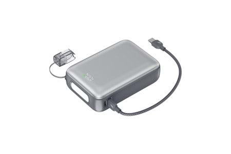 SHAZA Nexa Serisi 20.000 Mah Kendinden Kablolu Powerbank - Gri