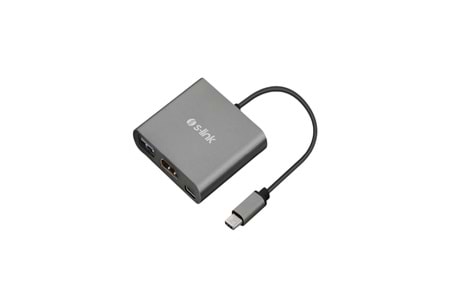 S-Link Swapp SW-U515 Metal Type C to 4K HDMI + USB 3.0 + Pd Kablo Çevirici