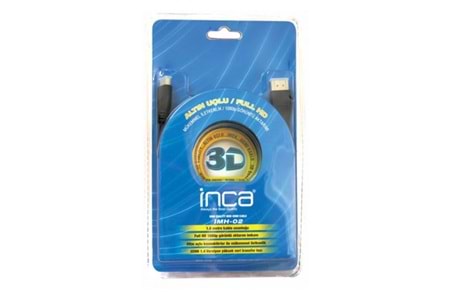 inca imh-02 Full HD 3D Altın Uçlu 1.8 M HDMI Kablo