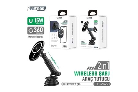 TEDOS TD-W450 2İN1 ARAÇ ŞARJ