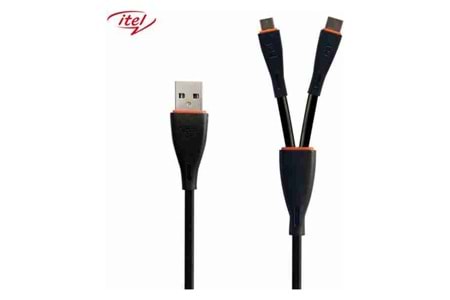 İTEL ICD-X21 1M/2A USB TYPE-C+MİCRO KABLO