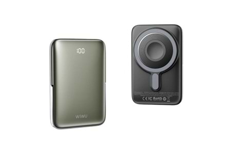 Wiwu Wi-P018 Elite Serisi Led Ekranlı M-safe Powerbank Wireless 15W 10000mAh