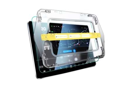 ZORE UYGULAMA APARATLI ARAÇ TABLET CAM BYD UNIVERSAL 12.8inc ŞEFFAF TEMPERLİ CAM