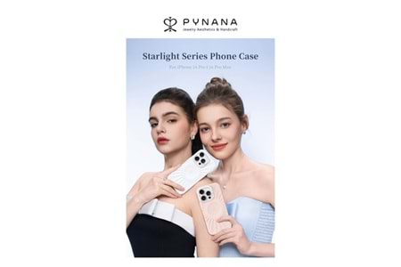 Pynana PN-17XM4 Starlight Series Phone Case For İP 17 Pro Max Pink