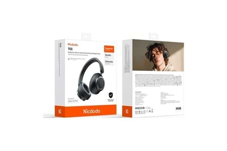 Mcdodo HP-5820 T03 Series ANC Doubly-Fed Bluetooth Kulak Üstü Kulaklık Siyah