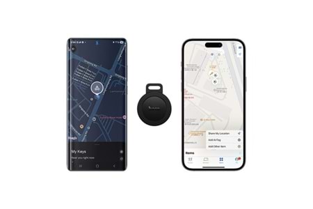 Hoco. E101 Dual Intelligent Apple Find My ve Google Find My Özellikli Anti-Lost Takip Cihazı - Siyah