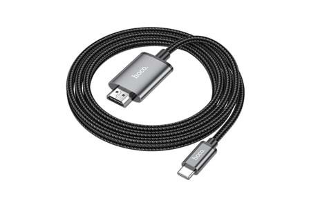 Hoco. UA27 2M Tak Çalıştır Type-C to HDMI Dönüştürücü - Gri