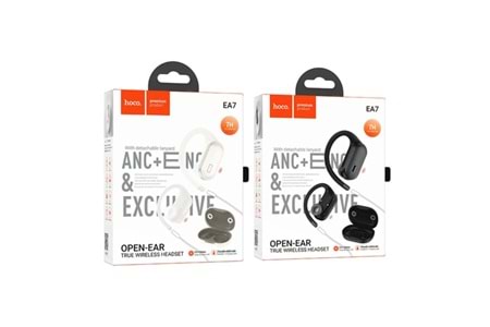 Hoco. EA7 Suerte Aktif Gürültü Önleyici Özellikli Bluetooth 5.4 Destekli Kablosuz TWS Kulaklık - Siyah