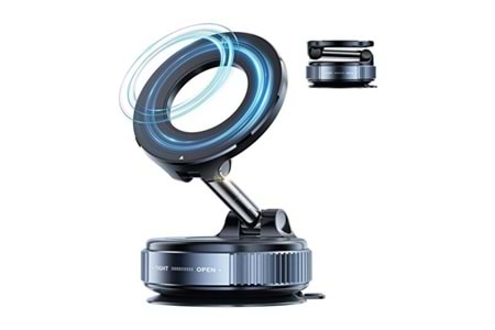 Lenyes CR192 Magnetic Phone Holder With Vacuum Sucker Black