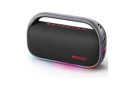 Yesido YSW31 2 Adet 40W Dahili Hoparlörlü BT 5.0 RGB Kablosuz Hoparlör - Siyah