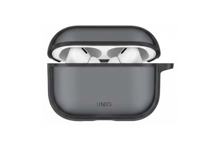 Uniq Airpods Pro 3 (3.nesil) Veren Frosted Hang Kılıf - Siyah