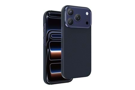 Keephone Apple iPhone 17 Pro Max Kevlar Sweden Magsafe Kılıf - Lacivert