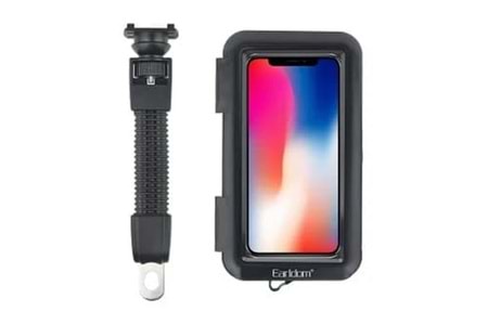 Earldom EH139 Motosiklet İçin Su Geçirmez Ayarlanabilir Telefon Tutucu - Siyah