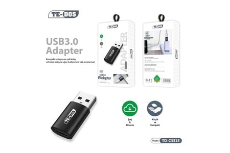 TEDOS TYPCE TO USB DÖNÜŞTÜRÜCÜ TD-C3310