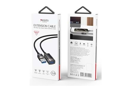 Yesido GS26 1.5M USB to Dişi USB 480 Mbps Data Aktarım Hızlı Dönüştürücü Kablo