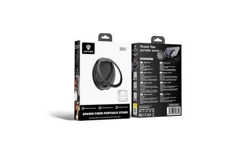 Lenyes CR212 Aramid Fiber 360 Derece Dönebilen Magnetik Ring Stand Telefon Tutucu