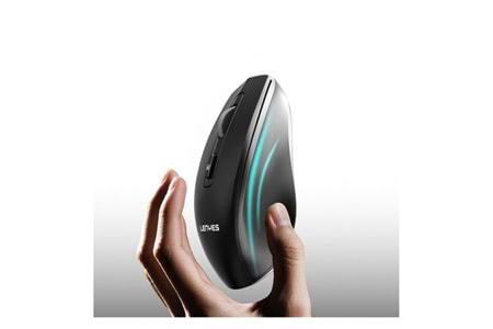 Lenyes WS106 Yapay Zeka Destekli Ergonomik Çift Bluetooth Bağlantılı 2.4G Kablosuz Mouse 1200 DPI