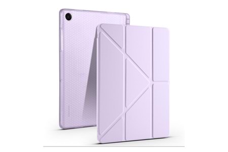 Galaxy Tab A11 Plus - Galaxy Tab A9 Plus Kılıf Zore Tri Folding Kalem Bölmeli Standlı Kılıf
