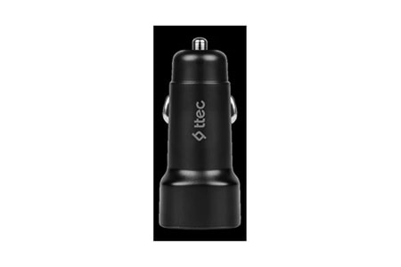 Ttec SmartCharger Duo PD 48W Araç Hızlı Şarj Aleti USB-C+USB-A - USB-C-USB-C 3A Kablo