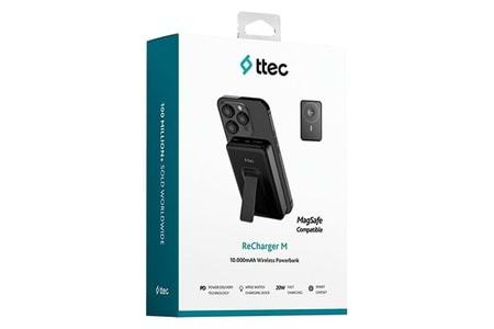 Ttec Recharger M 10.000MAH Magsafe Uyumlu Pd 20W Stantlı Kablosuz/Kablolu Taşınabilir Hızlı Şarj Aleti/Powerbank 2BB240
