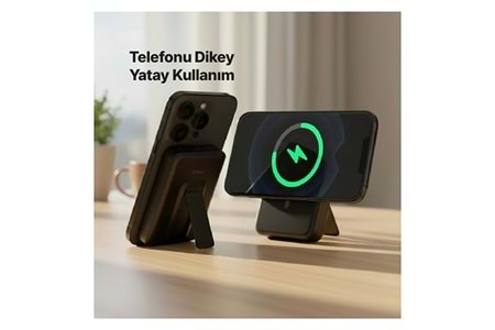 Ttec Recharger M 10.000MAH Magsafe Uyumlu Pd 20W Stantlı Kablosuz/Kablolu Taşınabilir Hızlı Şarj Aleti/Powerbank 2BB240