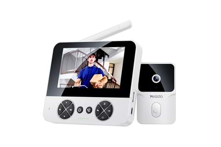 Yesido KM27 Gece Görüş Özellikli Akıllı Görüntülü Wireless Diyafon - Beyaz