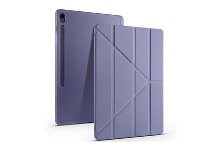 Galaxy Tab S10 FE Plus Kılıf Zore Tri Folding Kalem Bölmeli Standlı Kılıf