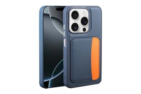 Apple iPhone 15 Kılıf Kartlıklı Zore X-Kart Silikon Kapak