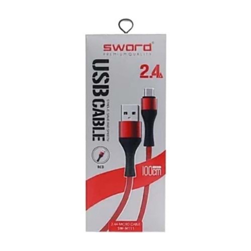 SWORD KABLO SW-A111 IOS 2.4A 1M RED SIFIR