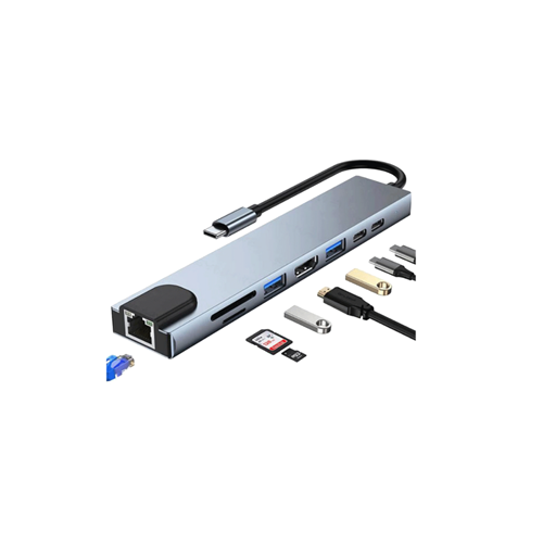 SHAZA 8İN1 TYPE-C DÖNÜŞTÜRÜCÜ SF6001/GR