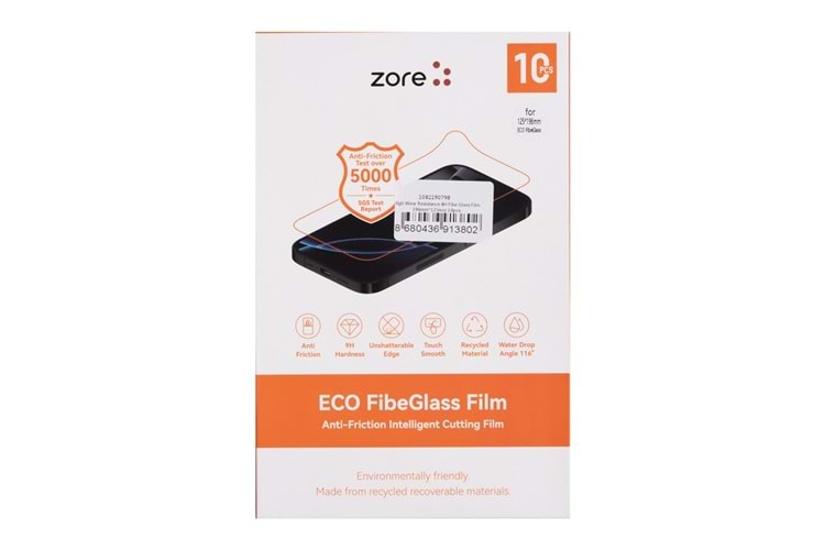 Zore High Wear Resistance 8H Fibe Glass Film 196Mm X 125Mm 10 Adet