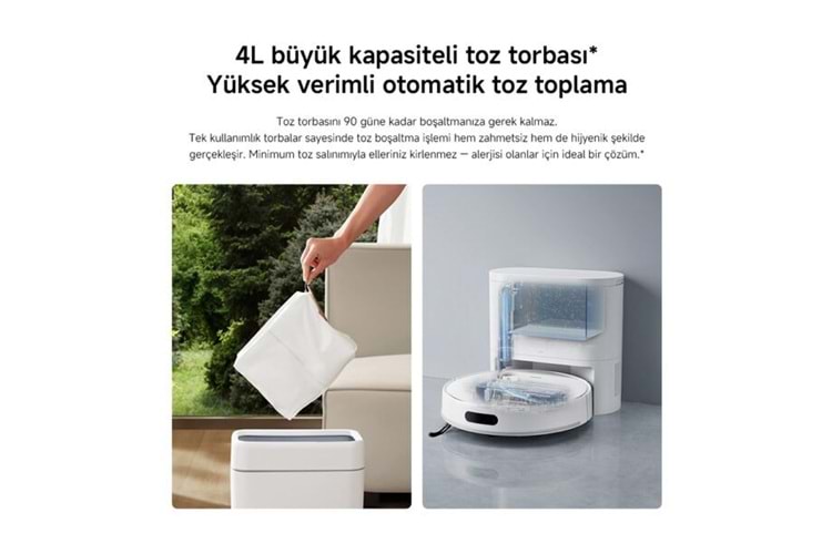 Xiaomi Robot Vacuum H40 Akıllı Robot Süpürge Beyaz