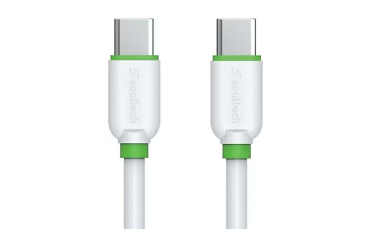 SOULTECH DK061B TYPE-C-C 3A CABLE WHITE