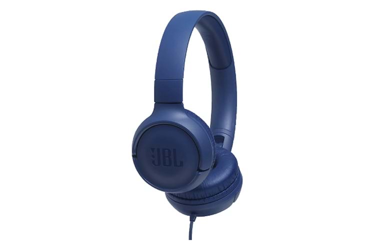 JBL T500BLU Mavi Kulak Üstü Kulaklık 3.5mm Jack 24 Ay Garantili