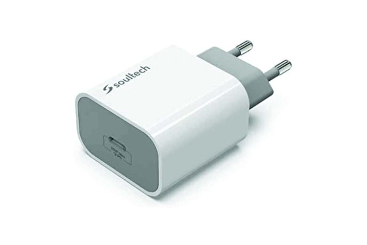 Soultech Sc224 Usb-c 20w Hızlı Seyahat Şarj Aleti + Type-c Iphone 3a Platinum Şarj Ve Data Kablosu