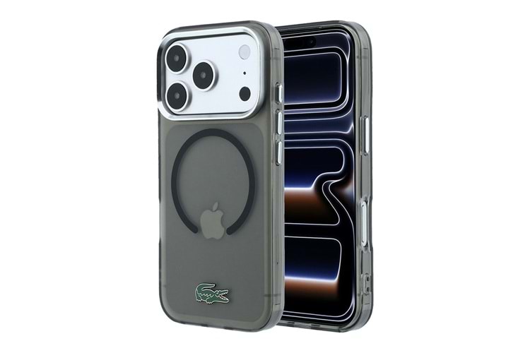Apple iPhone 18 Pro Max Kılıf Lacoste Orjinal Lisanslı M-safe Şarj Özellikli Lake Timsah Logolu IML Frosted Kapak