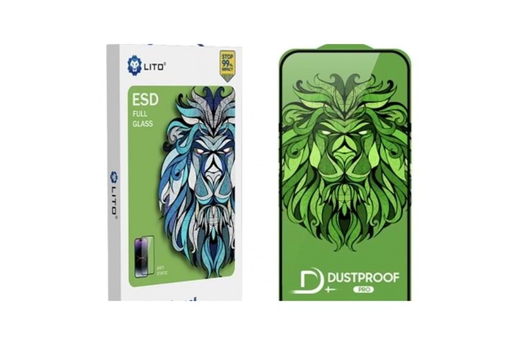 iPhone 15 LITO D+ Pro Anti-Static Toz Filtreli Ekran Koruyucu