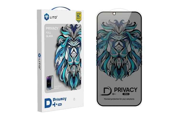LİTO HD Pro iPhone 13/13 Pro/14 Privacy Ekran Koruyucu