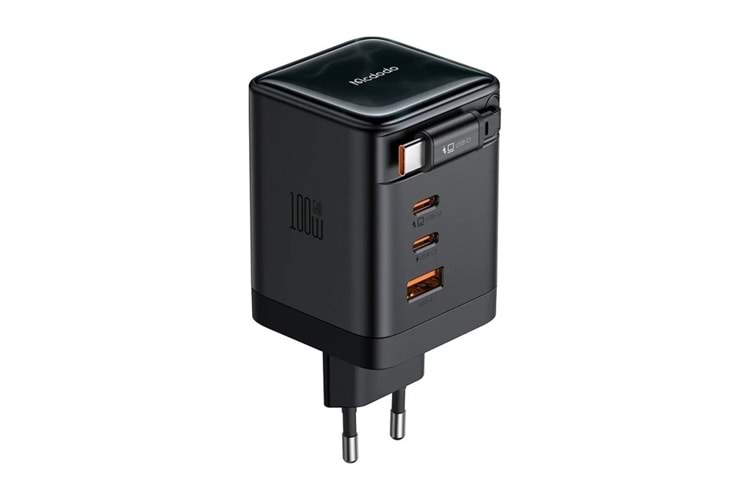 Mcdodo CH-8470 Freego 100W Geri Çekilebilir Kablolu 3C1A Gan Şarj Adaptörü
