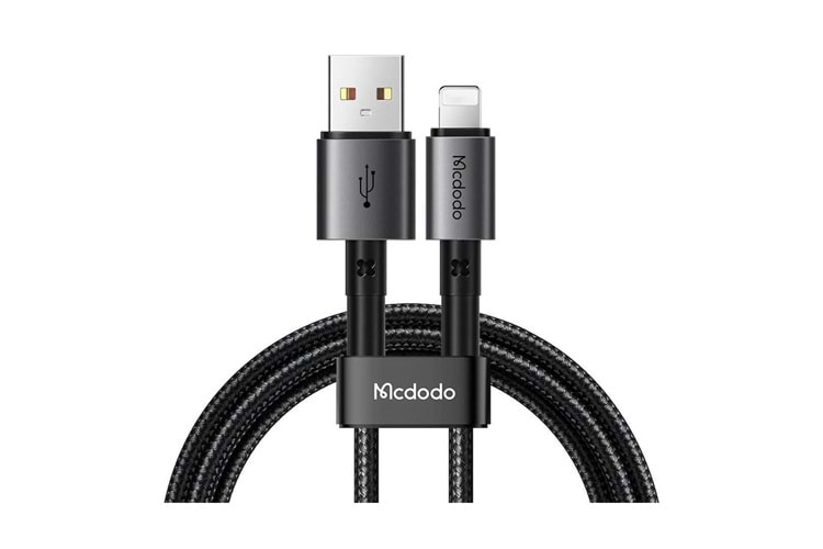 Mcdodo CA-3580 Usb-ATo Lightning Şarj Ve Veri Aktarım Kablosu - 1.2m Siyah