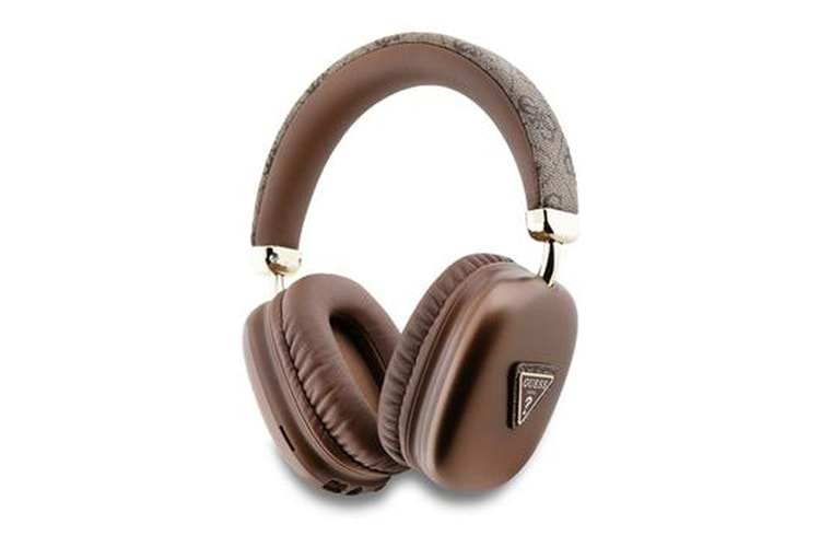 GUESS HEADPHONES BT 4G GOLD TRIANGLE LOGO BROWN