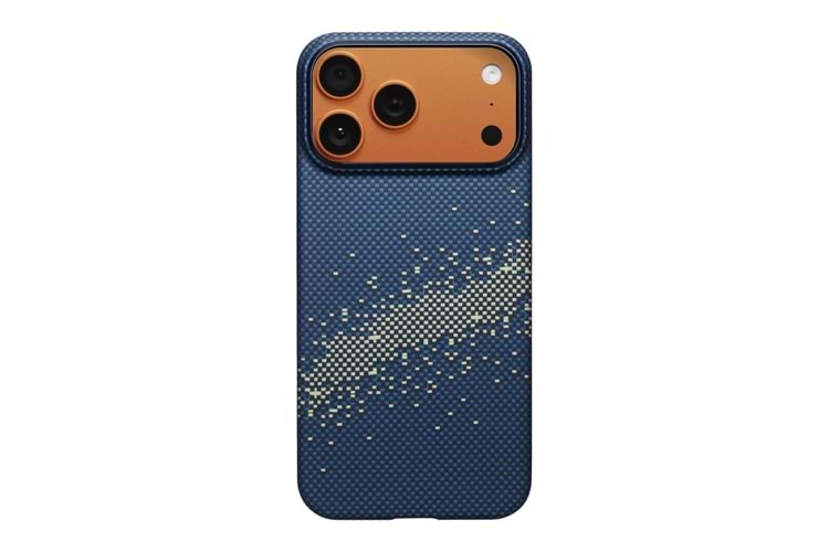 Apple iPhone 17 Pro Max - 17 PRO Kılıf Magsafe Şarj Özellikli Aramid Fiber Pitaka Tactile Woven Starpeak Serisi Milky Way Galaxy Kapak