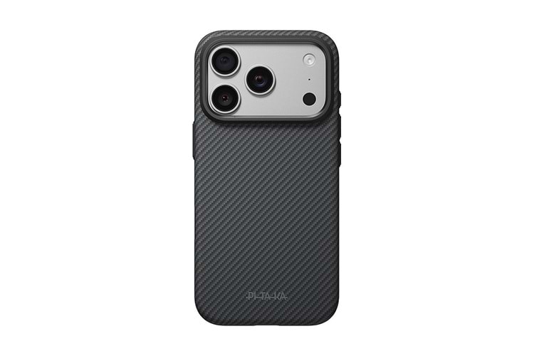 Apple iPhone 18 Pro Max Kılıf M-safe Şarj Özellikli Aramid Karbon Fiber Pitaka Military-Grade Classic Serisi New Logo Black-Grey Twill Kapak