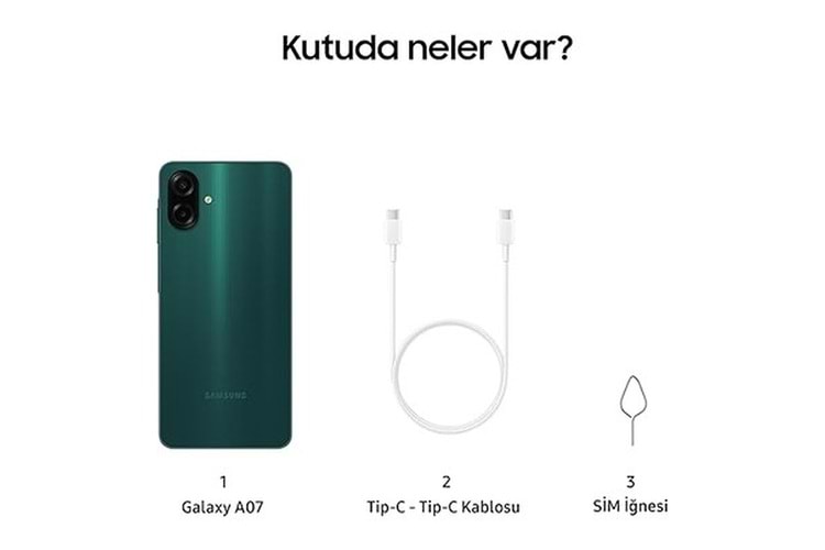 Samsung Galaxy A07 5G 128 GB 4 GB Ram Yeşil (Samsung Türkiye Garantili)