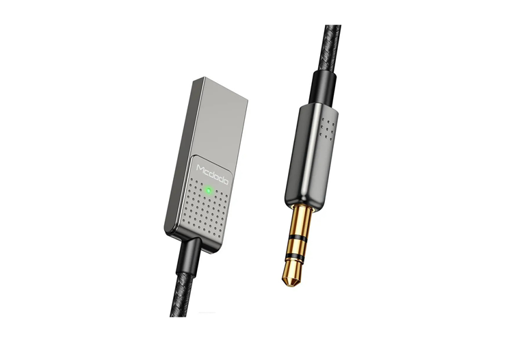 Mcdodo CA-8700 Bluetooth Alıcı Aux Dönüştürücü Wireless Araç Kiti-Gri