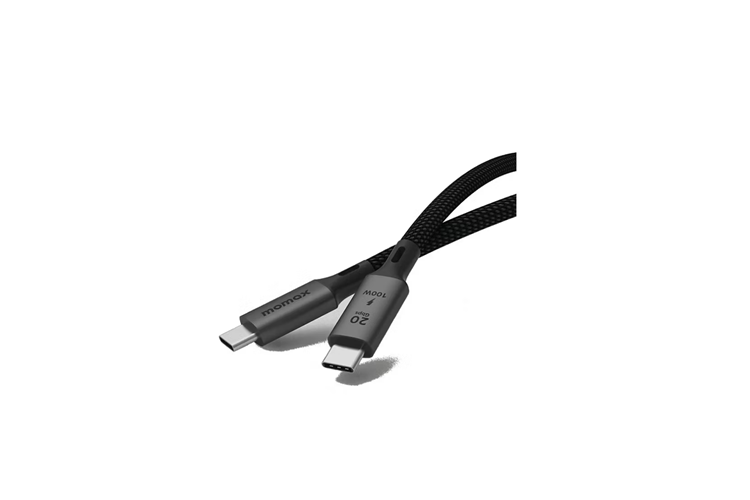 MOMAX DC32D Elite 100W USB-C USB3.2 Gen 2X2 20Gbps Kablo Siyah