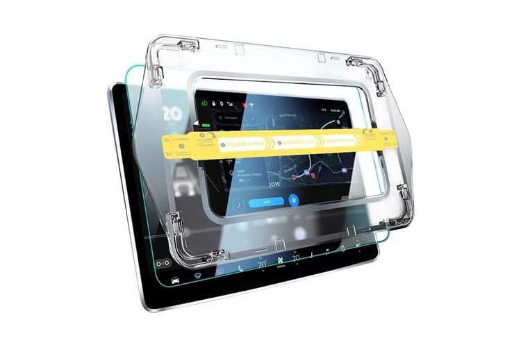 ZORE UYGULAMA APARATLI ARAÇ TABLET CAM BYD UNIVERSAL 15.6inc ŞEFFAF TEMPERLİ CAM
