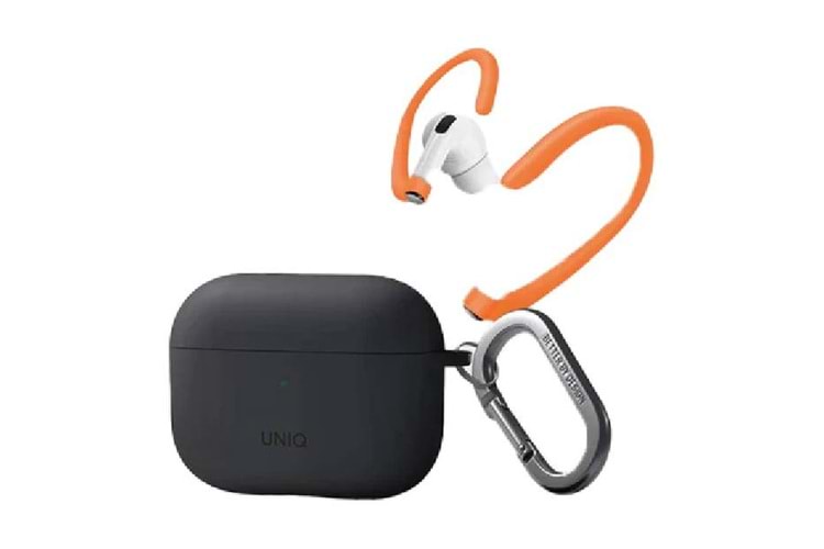 Uniq Airpods Pro 2 (2.nesil) Nexo Silikon Kılıf - Siyah